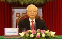Tổng Bí thư Nguyễn Phú Trọng phát biểu tại hội nghị các chính đảng thế giới