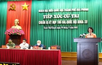 Đồng chí Trần Lưu Quang, Bí thư Thành ủy tiếp xúc cử tri quận Ngô Quyền
