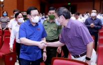 Chủ tịch Quốc hội Vương Đình Huệ và Đoàn ĐBQH Hải Phòng tiếp xúc cử tri quận Hồng Bàng
