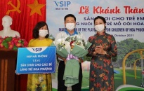 Công ty TNHH VSIP Hải Phòng: Trao tặng sân chơi tổng trị giá gần 450 triệu đồng tặng trẻ em Làng nuôi dạy trẻ mồ côi Hoa Phượng