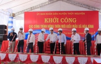 Khởi công xây dựng các công trình NTM kiểu mới tại xã Thủy Đường, Hòa Bình (Thủy Nguyên)