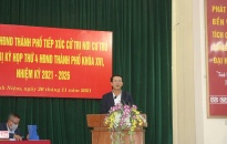 Phó Chủ tịch HĐND thành phố Bùi Đức Quang tiếp xúc cử tri phường Vĩnh Niệm, quận Lê Chân