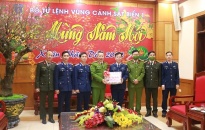  Đại tá Lê Nguyên Trường, Phó Giám đốc CATP chúc Tết Cảnh sát biển Vùng 1