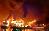 CAH Tiên Lãng: Đang điều tra xác minh vụ cháy thuyền tại xã Quang Phục 