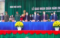 Chủ tịch UBND thành phố Nguyễn Văn Tùng dự lễ giao, nhận quân tại quận Ngô Quyền