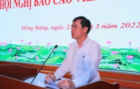 Quận ủy Hồng Bàng tổ chức hội nghị báo cáo viên tháng 3