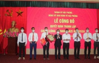 Đảng ủy Khu kinh tế Hải Phòng:  Công bố Quyết định thành lập tổ chức Đảng và kết nạp đảng viên mới