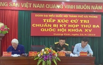 Đoàn đại biểu Quốc hội Hải Phòng tiếp xúc cử tri tại quận Dương Kinh
