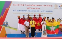 Seagame 31: Đua thuyền Rowing Việt Nam xuất sắc đoạt thêm 2 huy chương vàng