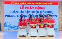 Quận Dương Kinh phát động toàn dân tập luyện môn bơi, phòng chống đuối nước