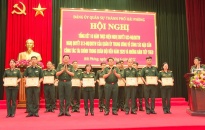 Đảng ủy Quân sự thành phố: Khen thưởng 19 tập thể, cá nhân có thành tích trong thực hiện Nghị quyết số 623 và Nghị số 513 của Quân ủy Trung ương 