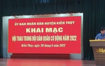 Hội thao Trung đội Dân quân cơ động huyện Kiến Thụy năm 2022