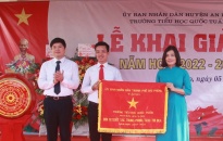 Phó Chủ tịch UBND TP Hoàng Minh Cường dự khai giảng năm học mới tại Trường Tiểu học Quốc Tuấn (An Lão)