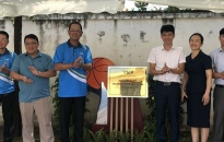 Khu công nghiệp VSIP Hải Phòng khánh thành sân bóng rổ tặng học sinh Trường THCS Lại Xuân huyện Thủy Nguyên