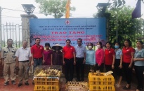 Trao tặng hỗ trợ sinh kế cho 4 hộ gia đình có hoàn cảnh khó khăn trên địa bàn xã Thanh Sơn và Du Lễ