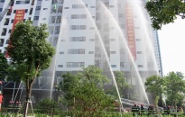Hơn 1.000 người tham gia diễn tập phương án chữa cháy và cứu nạn cứu hộ tại Chung cư Đồng Quốc Bình, quận Ngô Quyền