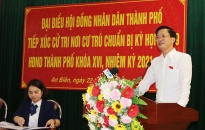Đại biểu HĐND thành phố tiếp xúc cử tri nơi cư trú tại phường An Biên, quận Lê Chân