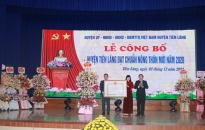 Huyện Tiên Lãng đón bằng công nhận huyện đạt chuẩn nông thôn mới