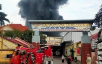 Khống chế kịp thời đám cháy tại xưởng sản xuất đế giầy Công ty cổ phần Kim Long, phường Đồng Hoà, quận Kiến An
