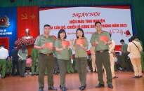 Gần 600 cán bộ chiến sĩ tham gia “Ngày hội hiến máu tình nguyện”