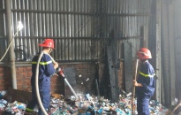 Nhanh chóng dập tắt đám cháy nhà xưởng tại xã Đại Bản, huyện An Dương