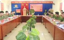 Đại tá Bùi Trung Thành – Phó Giám đốc CATP kiểm tra công tác 6 tháng đầu năm 2023 tại CAQ Kiến An