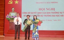 Thành ủy Hải Phòng: Điều động đồng chí Nguyễn Thị Hiên giữ chức vụ Bí thư Đảng ủy Trường Đại Học Hải Phòng nhiệm kỳ 2020-2025