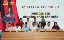 HĐND quận Lê Chân:  Ký kết giao ước thi đua trong hoạt động HĐND quận, phường  nhiệm kỳ 2021-2026