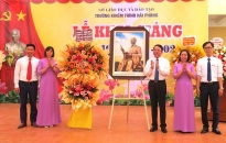 Đồng chí Lê Khắc Nam, Phó Chủ tịch UBND thành phố dự lễ khai giảng tại Trường Khiếm thính Hải Phòng 