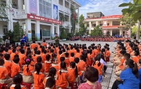 Thực tập phương án chữa cháy tại trường Tiểu học Hải Thành (quận Dương Kinh)