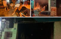 Cứu an toàn 4 người khỏi đám cháy nhà dân ở số 36B An Đà, Lạch Tray, quận Ngô Quyền