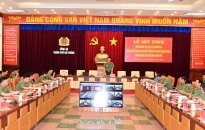 Công an thành phố mít tinh hưởng ứng ngày Pháp luật Việt Nam năm 2023.