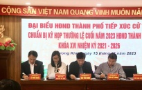 Đại biểu HĐND thành phố tiếp xúc cử tri quận Dương Kinh chuẩn bị kỳ họp thường lệ cuối năm 2023 HĐND thành phố khóa XVI nhiệm kỳ 2021 – 2026 