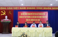 Đồng chí Nguyễn Đức Thọ, Phó Chủ tịch UBND thành phố tiếp xúc cử tri nơi cư trú tại phường Nghĩa Xá (Lê Chân).