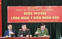 Công an thành phố lắng nghe ý kiến Nhân dân về lực lượng Công an tại xã Hữu Bằng (huyện Kiến Thụy)