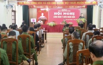 Đại tá Lê Trung Sơn, Phó Giám đốc CATP lắng nghe ý kiến Nhân dân về lực lượng Công an cơ sở tại phường Hải Thành (Dương Kinh)