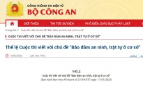 Thể lệ Cuộc thi viết với chủ đề “Bảo đảm an ninh, trật tự ở cơ sở”