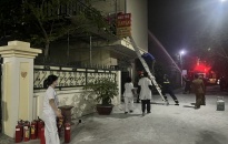 Thực tập phương án chữa cháy tại khu nhà trọ thuộc xã Thiên Hương (Thủy Nguyên)