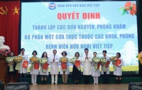 Bệnh viện Hữu nghị Việt Tiệp: Thành lập các đơn nguyên, phòng khám bộ phận một cửa trực thuộc các khoa, phòng 
