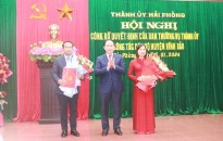 Đồng chí Nguyễn Hoàng Long giữ chức vụ Bí thư Huyện ủy Vĩnh Bảo nhiệm kỳ 2020-2025 