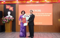 Đồng chí Bùi Thị Hồng Vân giữ chức vụ Chánh Thanh tra thành phố