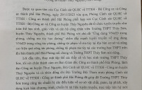 Trường THPT Thủy Sơn gửi Thư cảm ơn Phòng Cảnh sát QLHC về TTXH, CAH Thủy Nguyên