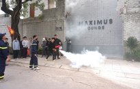 Thực tập phương án chữa cháy và cứu nạn cứu hộ tại Vũ trường Maximus phường Vĩnh Niệm (Lê Chân)