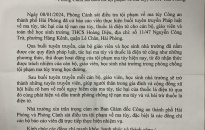 Trường THCS Hoàng Diệu gửi thư cảm ơn Phòng Cảnh sát ĐTTP về ma tuý