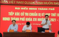 Đại biểu HĐND thành phố tiếp xúc cử tri quận Dương Kinh trước kỳ họp thứ 18 HĐND thành phố khóa XVI