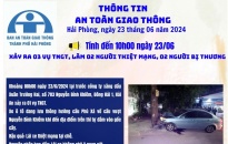 Thông tin an toàn giao thông ngày 23/6/2024: Xảy ra 3 vụ TNGT, làm 2 người thiệt mạng, 2 người bị thương