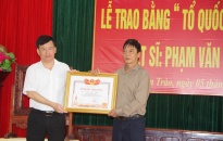 Xã Tân Trào huyện Kiến Thụy tổ chức lễ công bố và trao Bằng “Tổ quốc ghi công”