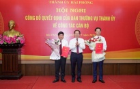 Đồng chí Nguyễn Văn Tuấn được bổ nhiệm là Chánh Văn phòng Thành uỷ; đồng chí Phạm Quang Hiển là Bí thư Đảng uỷ khối các cơ quan thành phố 