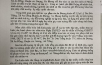 Nhân dân tổ 2 Đại lộ Tôn Đức Thắng, xã An Đồng (An Dương) gửi Thư cảm ơn Phòng Cảnh sát ĐTTP về ma tuý