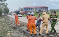 Công an huyện Thuỷ Nguyên: Tập trung lực lượng tích cực khắc phục hậu quả bão số 3